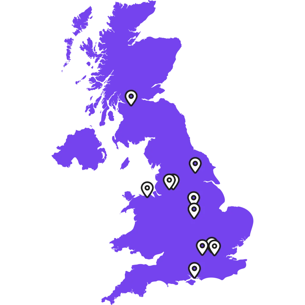Rapidswitch Data Centre map